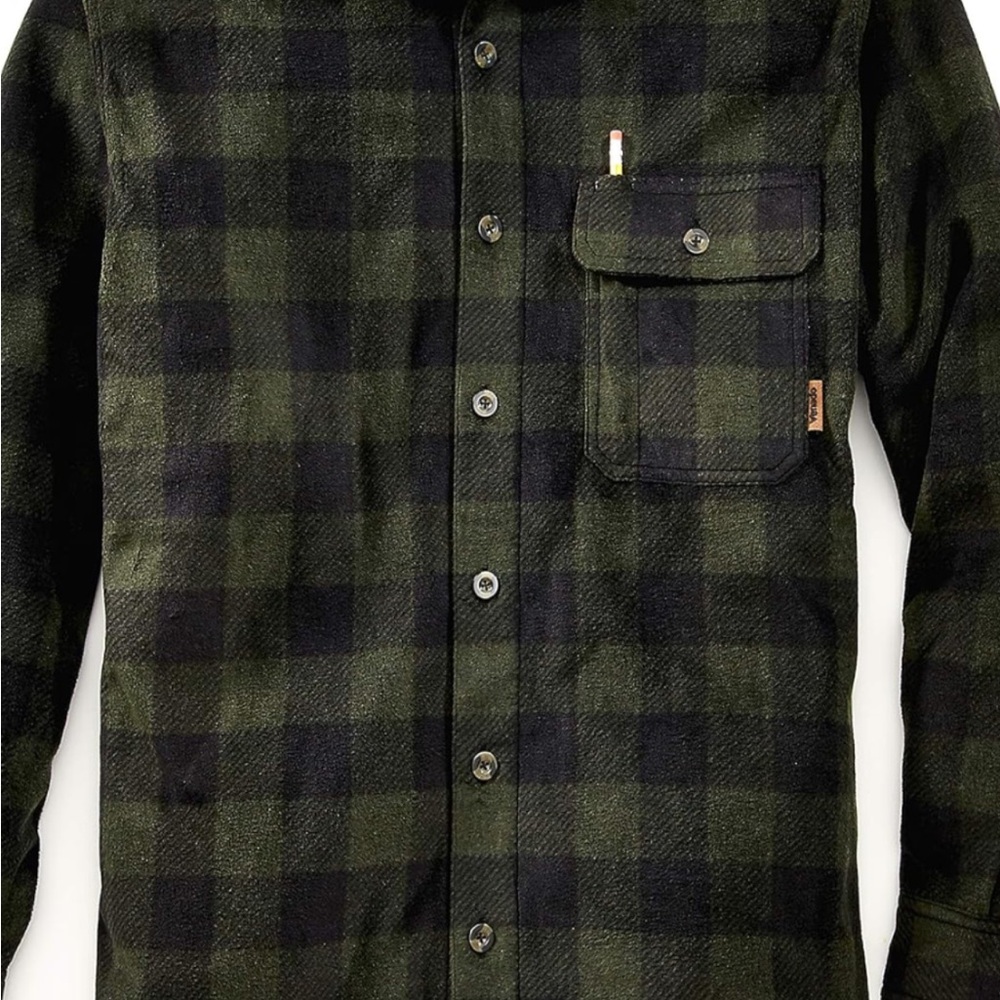 Venado Inc Green/black fleece conceal carry shacket